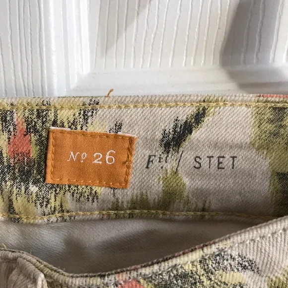 Pilcro Stet Tan Floral Skinny Jean /‎ SZ 26 - Picture 5 of 9
